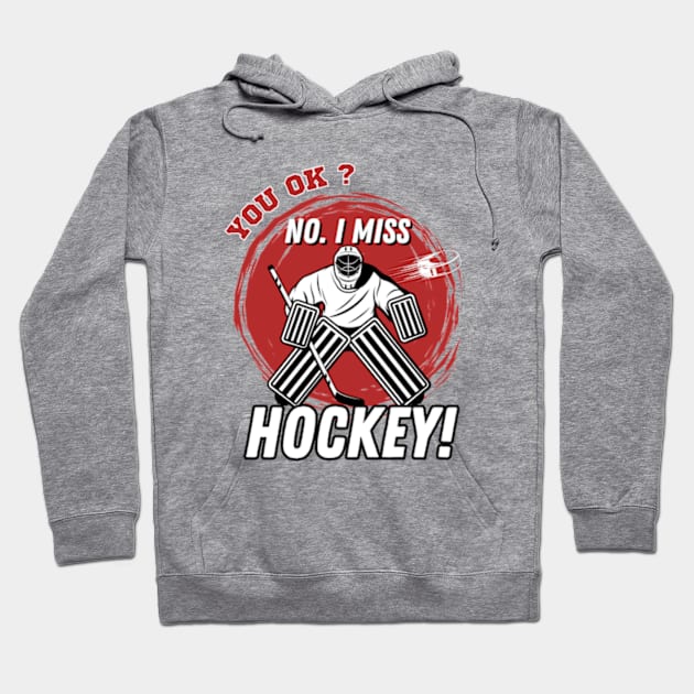 Hockey Retro Hoodie by hippohost